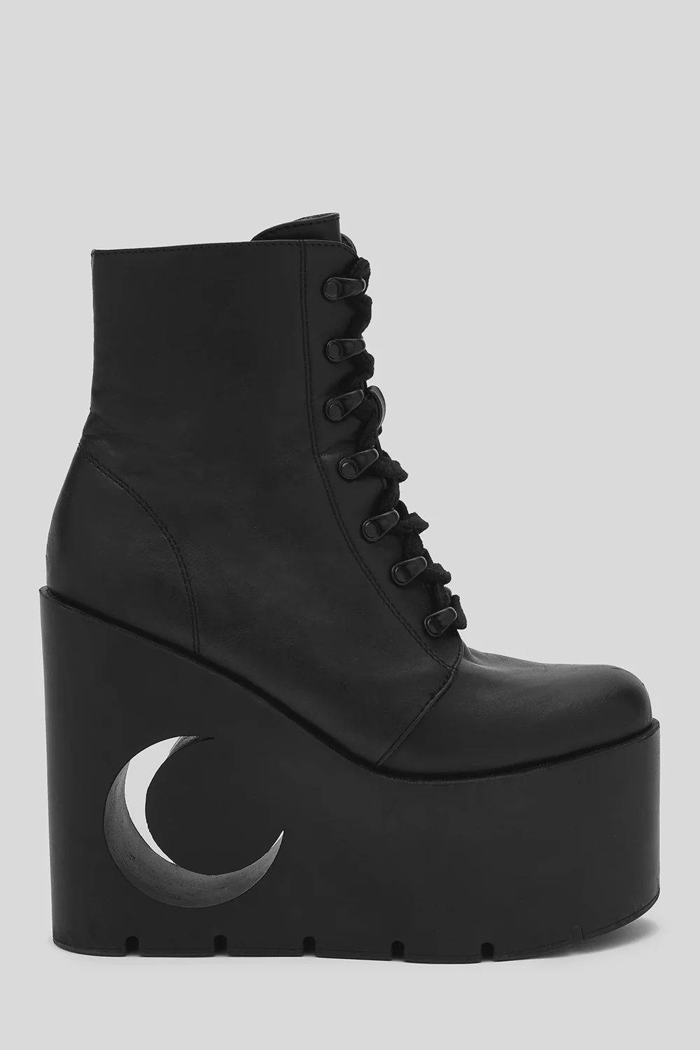 Crescent Platform Wedge Boots