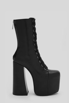Romantic Cottage Heeled Platform Boots