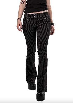 Women's Pinstriped Gangsta Pranksta Pants [LS-247]