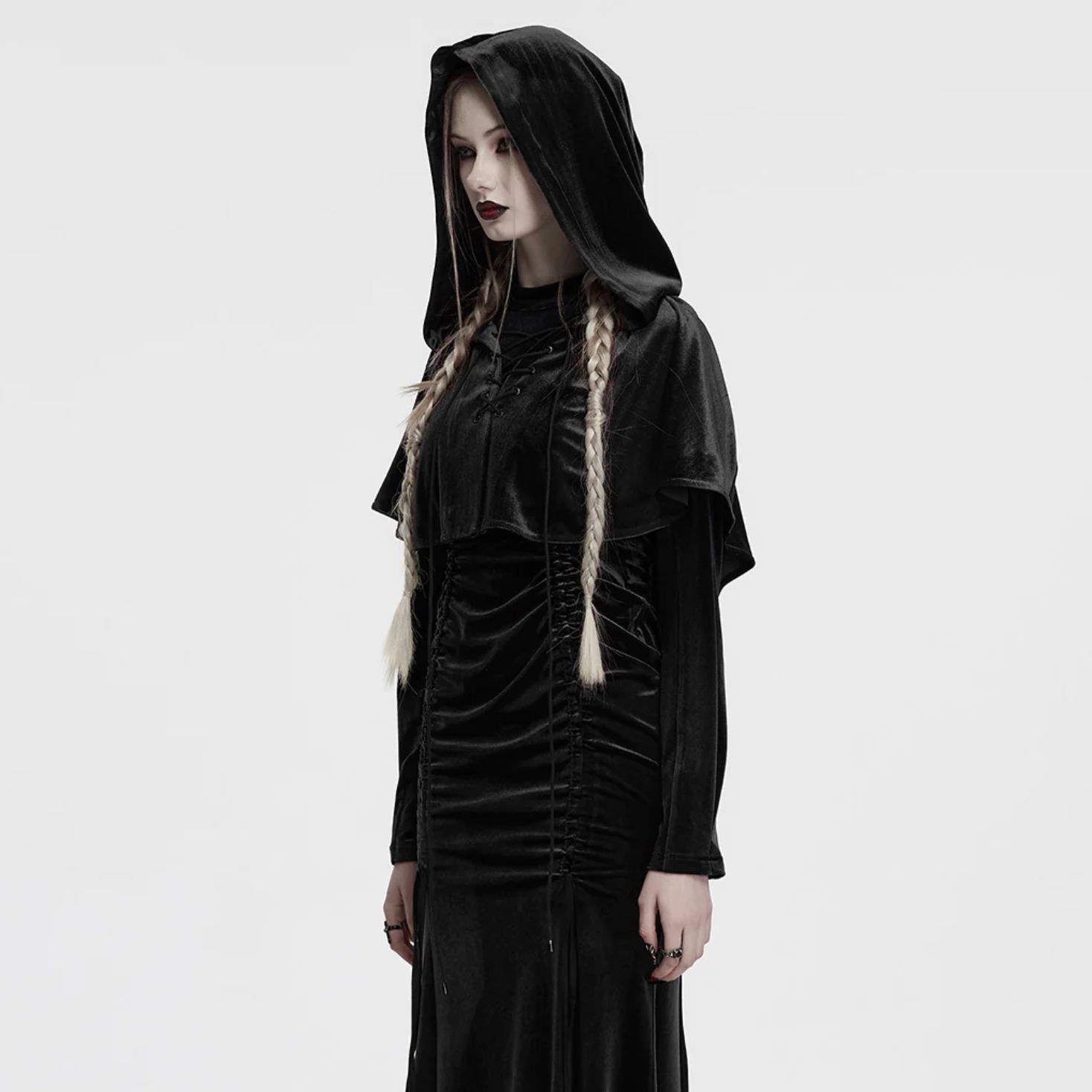 Pom-Poms Cape OPY-444 [BLACK]