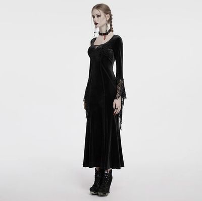 Velvet Lace Dress OQ-850 [BLACK]