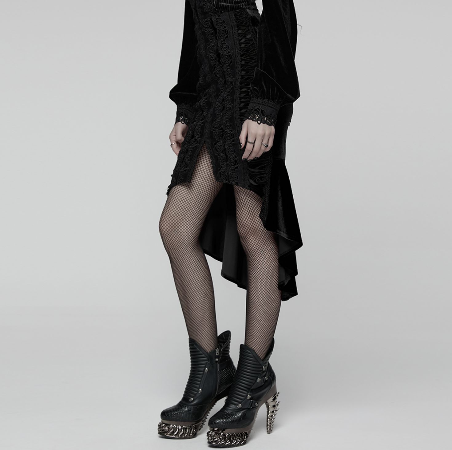 Rose Lace Skirt WQ-876 [BLACK]