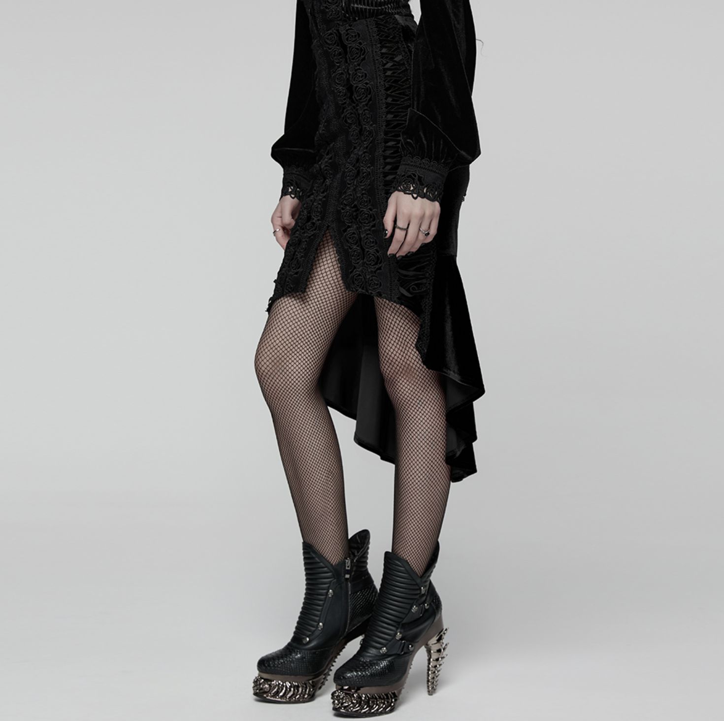 Rose Lace Skirt WQ-876 [BLACK]