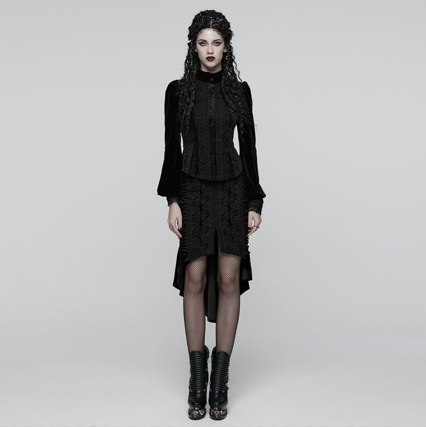 Rose Lace Skirt WQ-876 [BLACK]