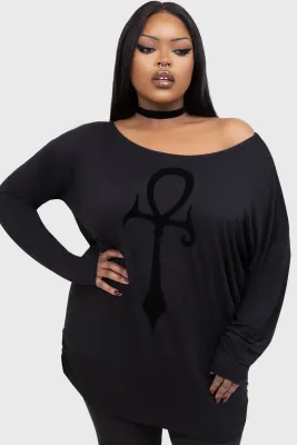 Satanic Omen Long Sleeve Top [PLUS]
