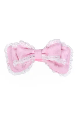 Charlotte Headbow [PINK / WHITE]