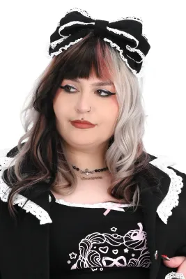 Charlotte Headbow [BLACK / WHITE]