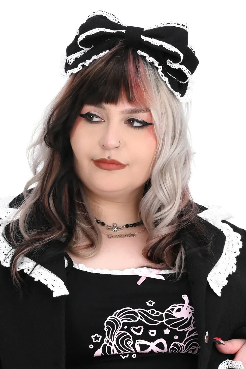 Charlotte Headbow [BLACK / WHITE]