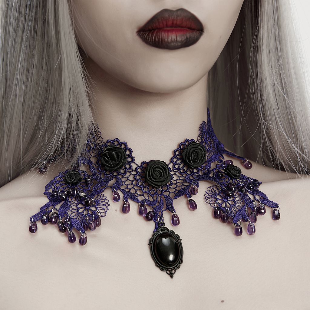 Lace Choker WS-832 [MAUVE]