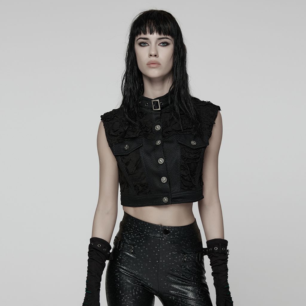 Cropped Vest WY-1825