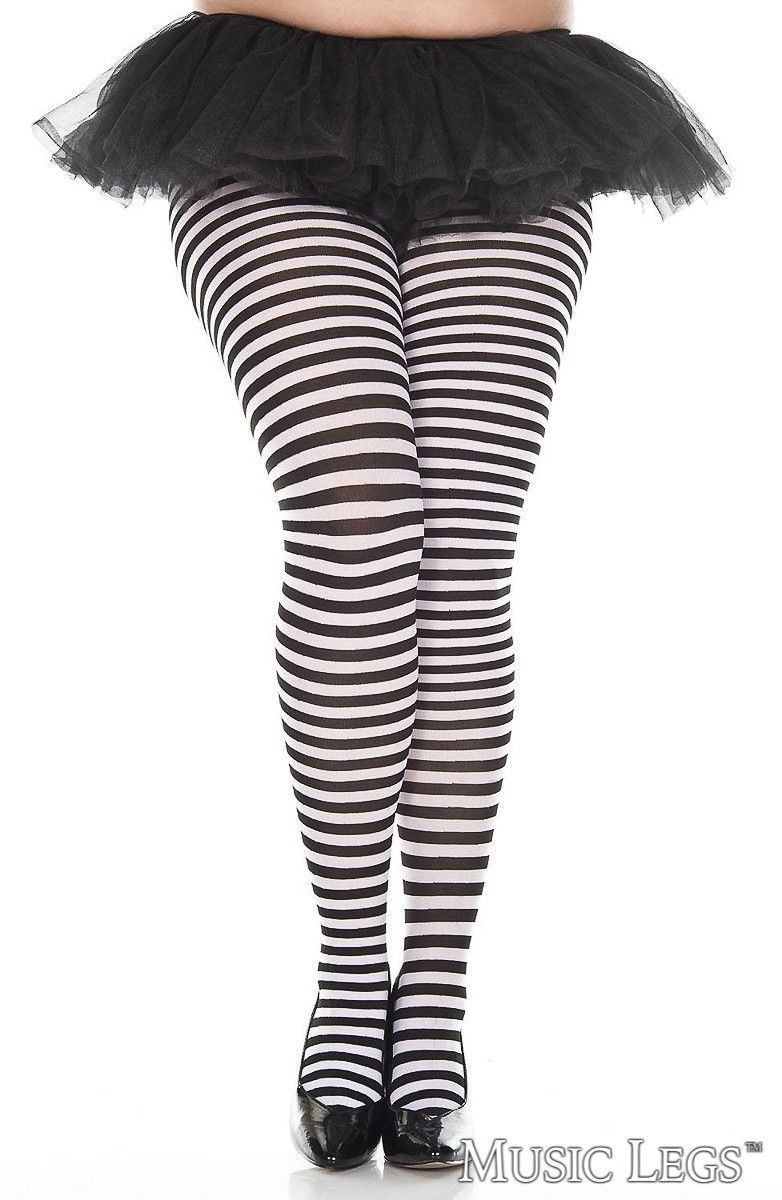 Bas Thigh Hi Rayé / ML7471Q [NOIR / BLANC] [PLUS]