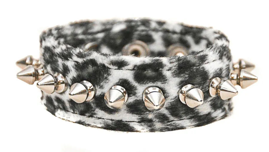 Leopard Bracelet With Studs BC203L [WHITE]