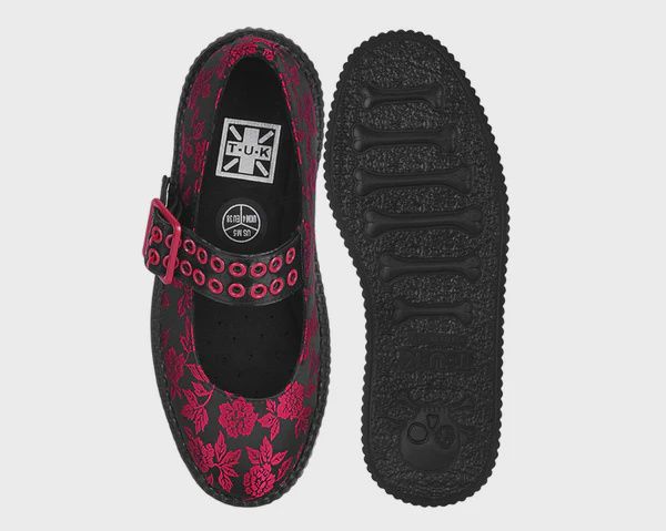 Silk Flower Mondo Mary Jane Shoes [V3407L]