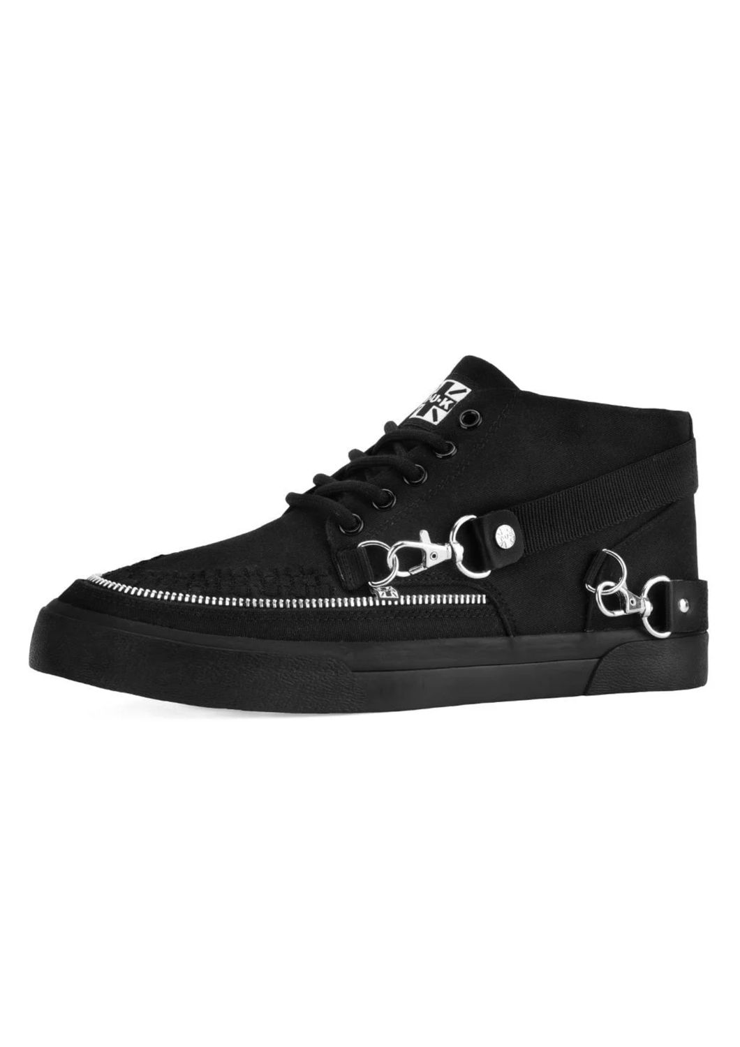 Black Canvas 5 Eye Bondage Strap Sneaker [A3484]