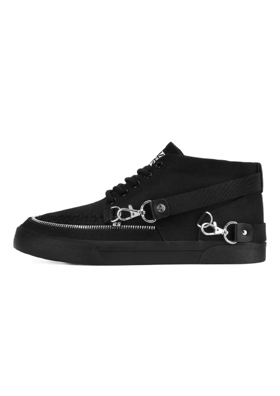 Black Canvas 5 Eye Bondage Strap Sneaker [A3484]