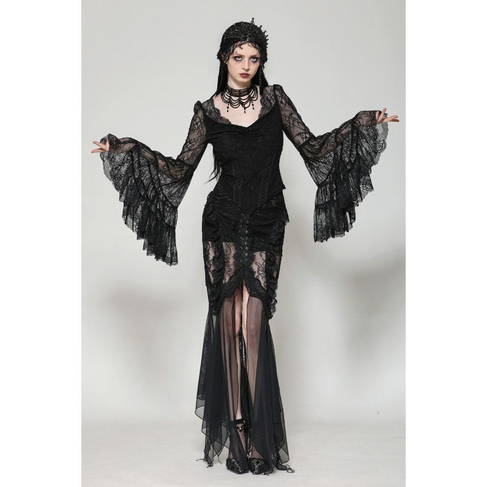 Bell-Sleeve Lace Top TW607