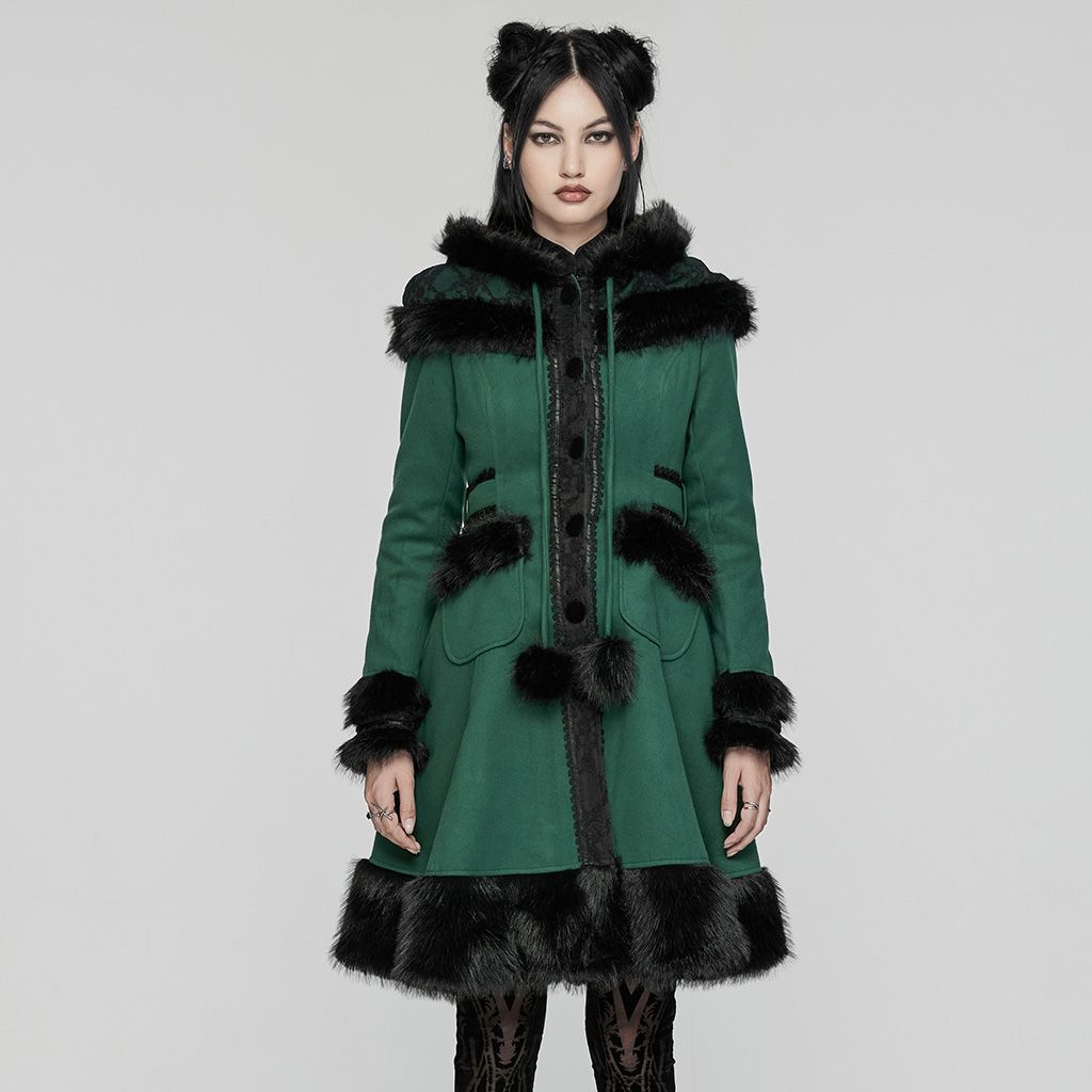 Manteau automne / hiver LY-045 [VERT] [PLUS]