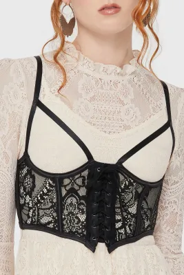 Arden Lace Basque [BLACK]