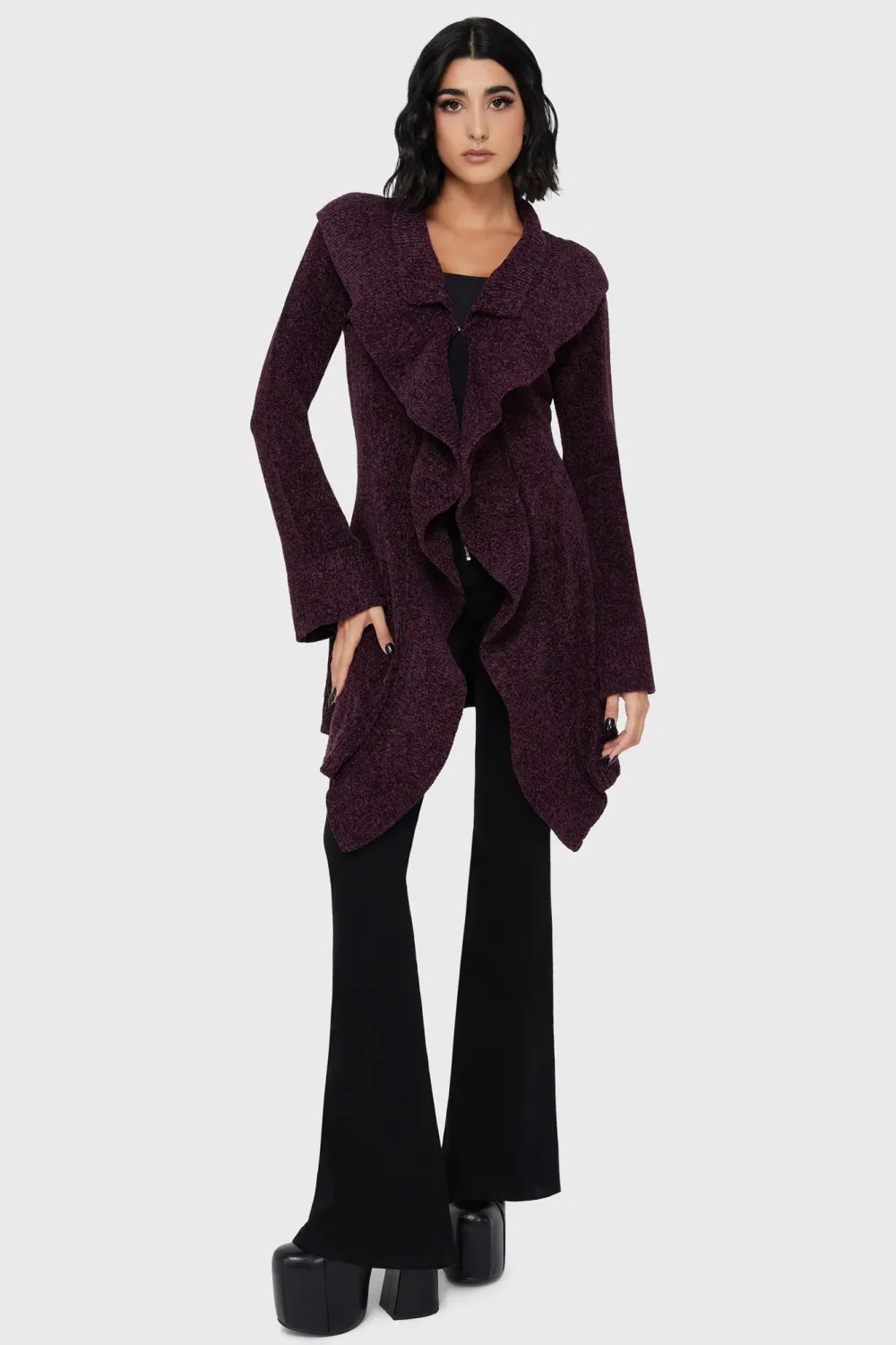 Lunar Owl Cardigan [PURPLE]