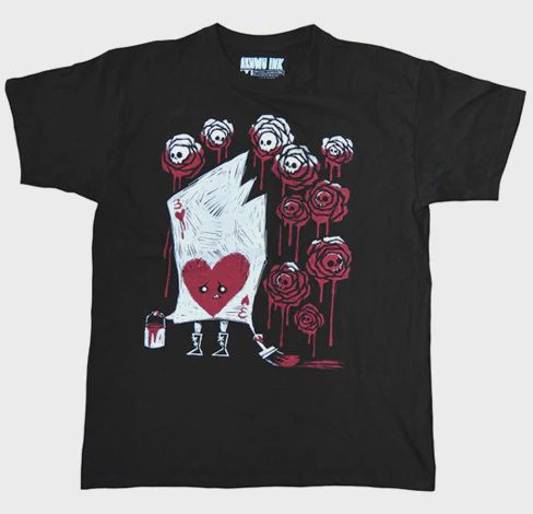 T-Shirt Painting Roses With Blood Men