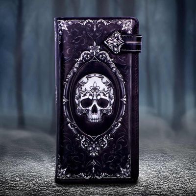 Baroque Skull Embossed Wallet [B7257C25]
