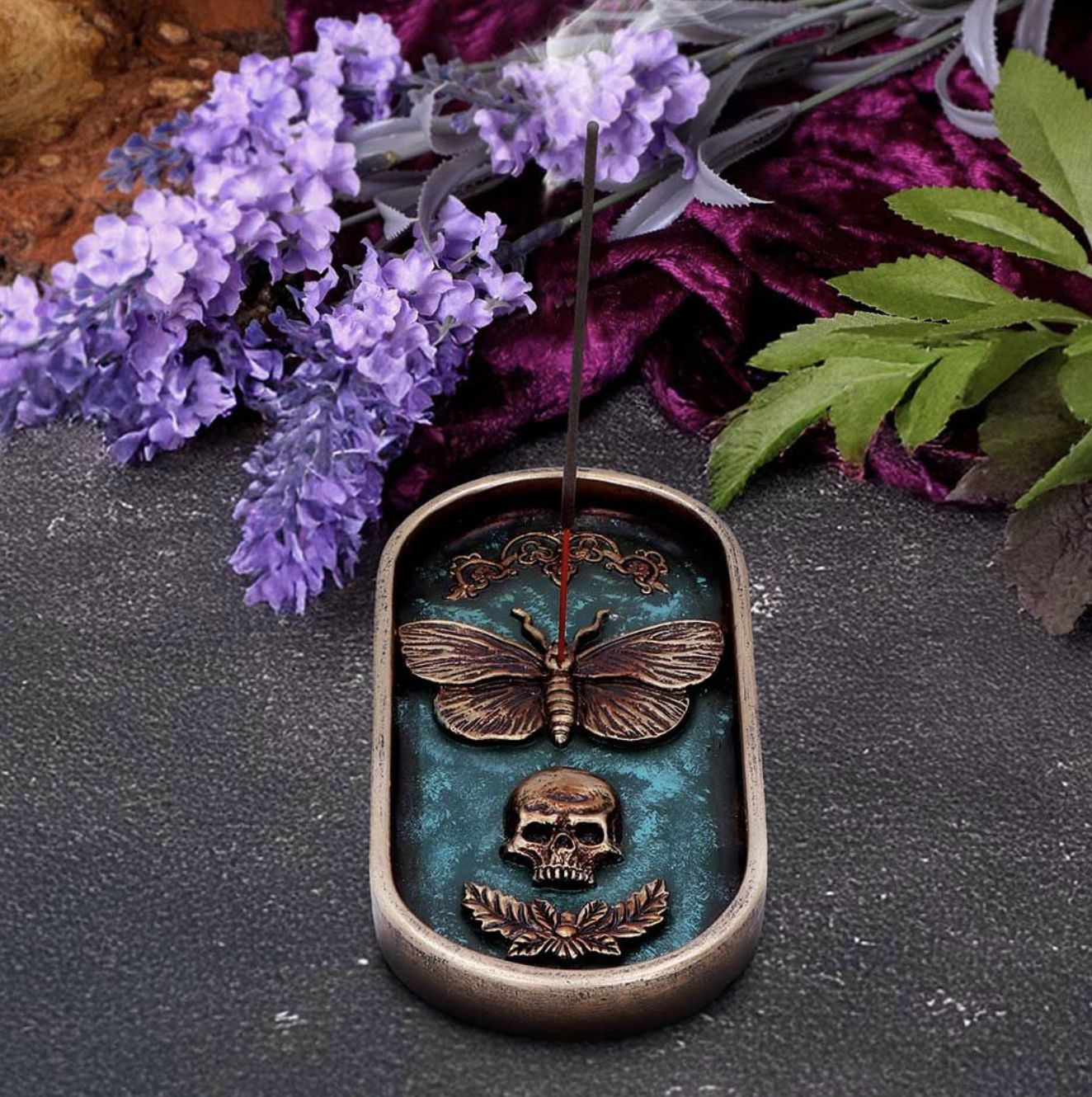 Death's Head Incense Holder [U7039M25]