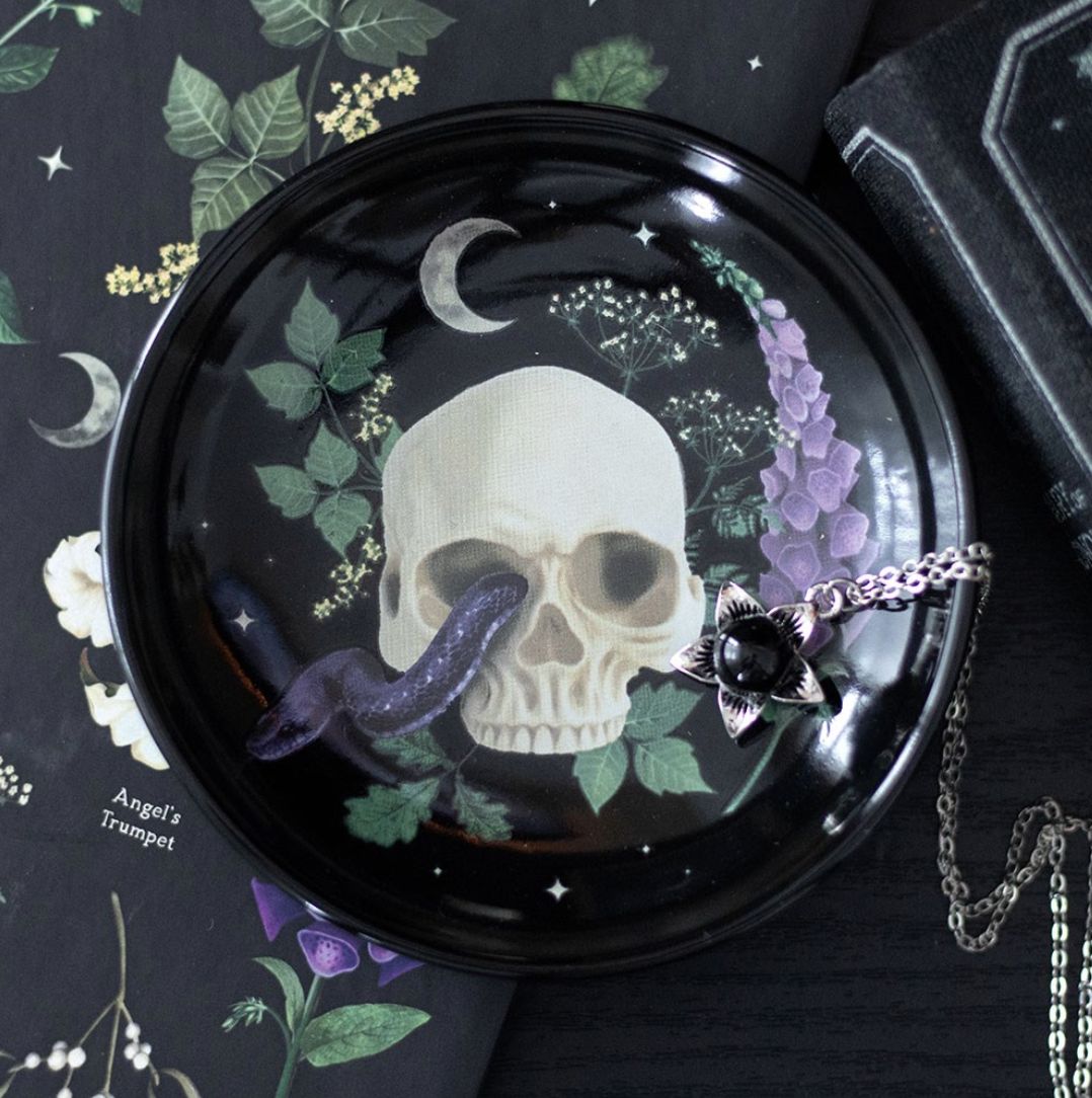 Venom &amp; Vines Skull Trinket Dish [VE_04626]