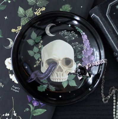 Venom &amp; Vines Skull Trinket Dish [VE_04626]