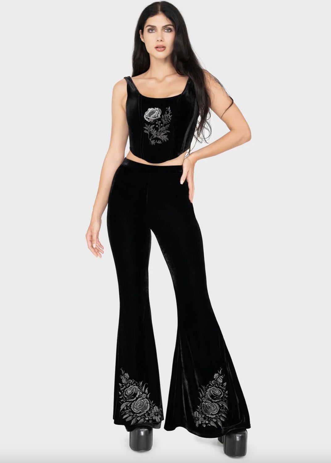 Pantalons A Devil's Rose [NOIR]