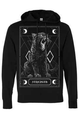 Strength Kitty Tarot Unisex Hoodie