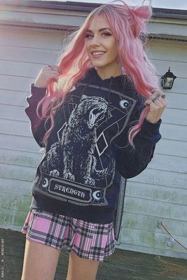 Strength Kitty Tarot Unisex Hoodie