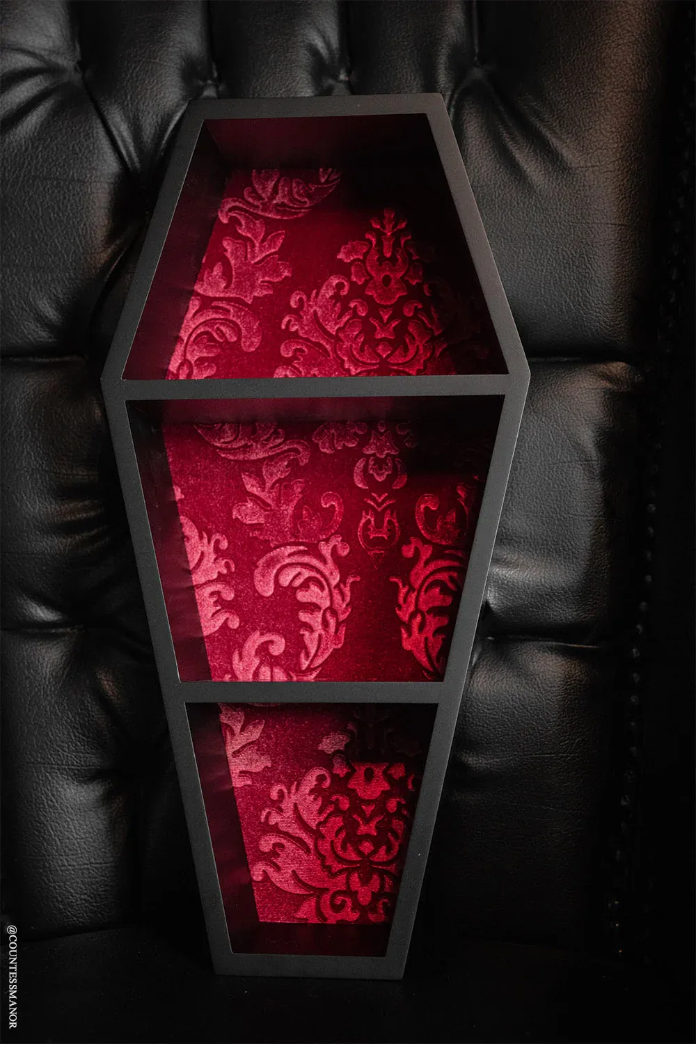 Coffin Haunted Mansion Shelf 20" [RED]