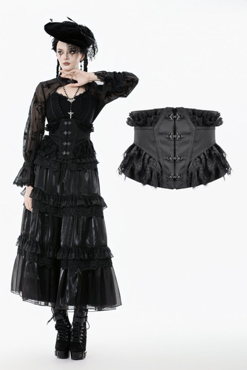 Ruffled Underbust Corset CW100