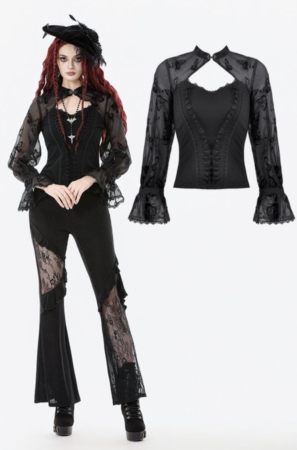Shirt With Butterfly Patterns TW666