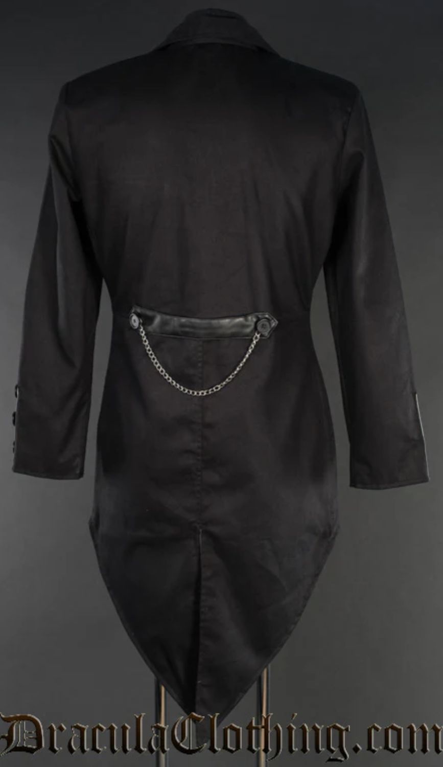 Steampunk Queue-de-Pie Black Tailcoat