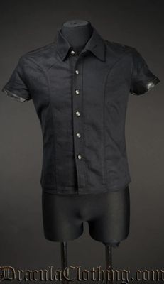 Faux Leather Shirt [PLUS]