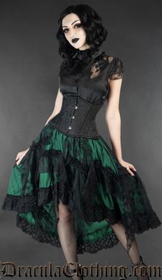 Ruffle Green Skirt