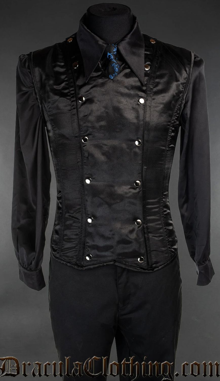 V-Shaper Satin Noir Men's Corset