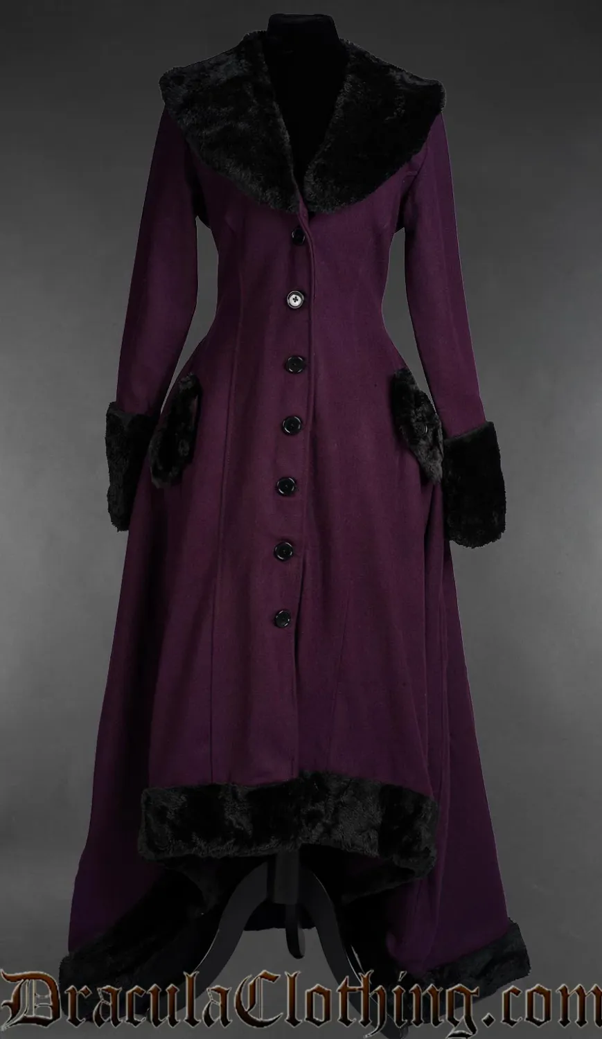 Purple Wool Winter Coat [PLUS]