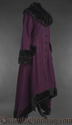 Purple Wool Winter Coat