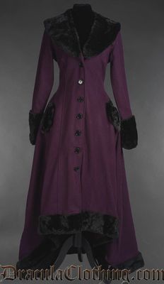 Purple Wool Winter Coat