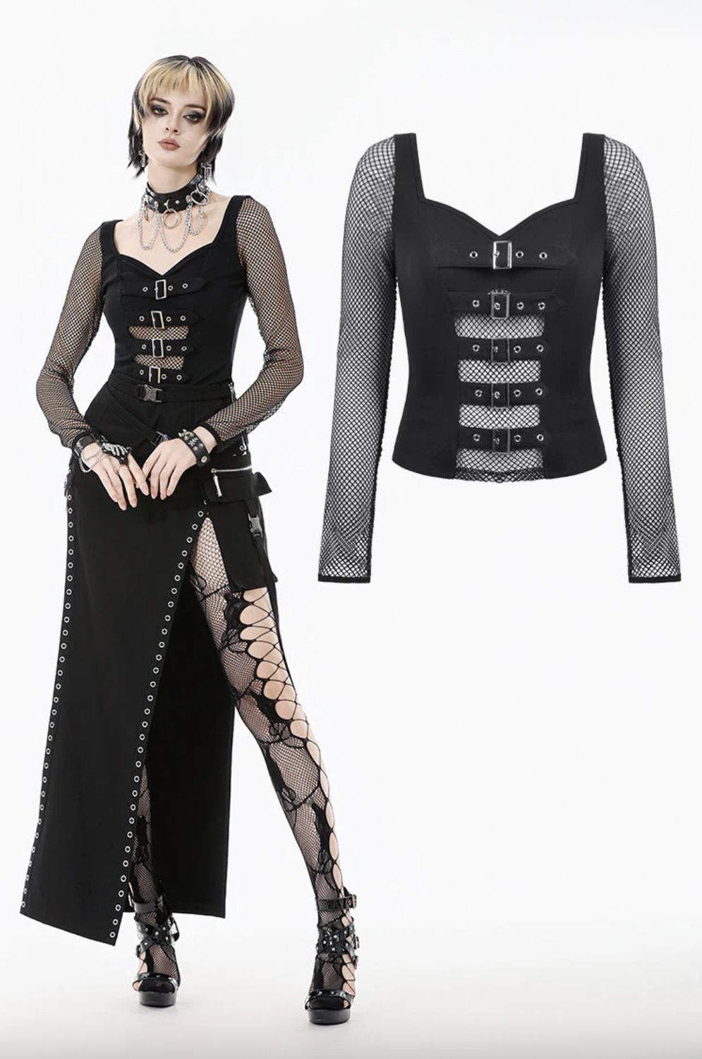 Shirt With Mesh W663 [PLUS]