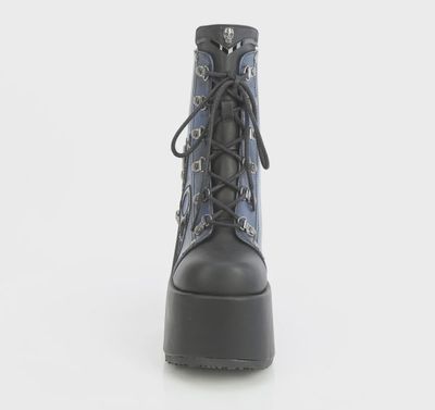 Heeled Platform Boots CAM-203-PT/BVL [BLUE]