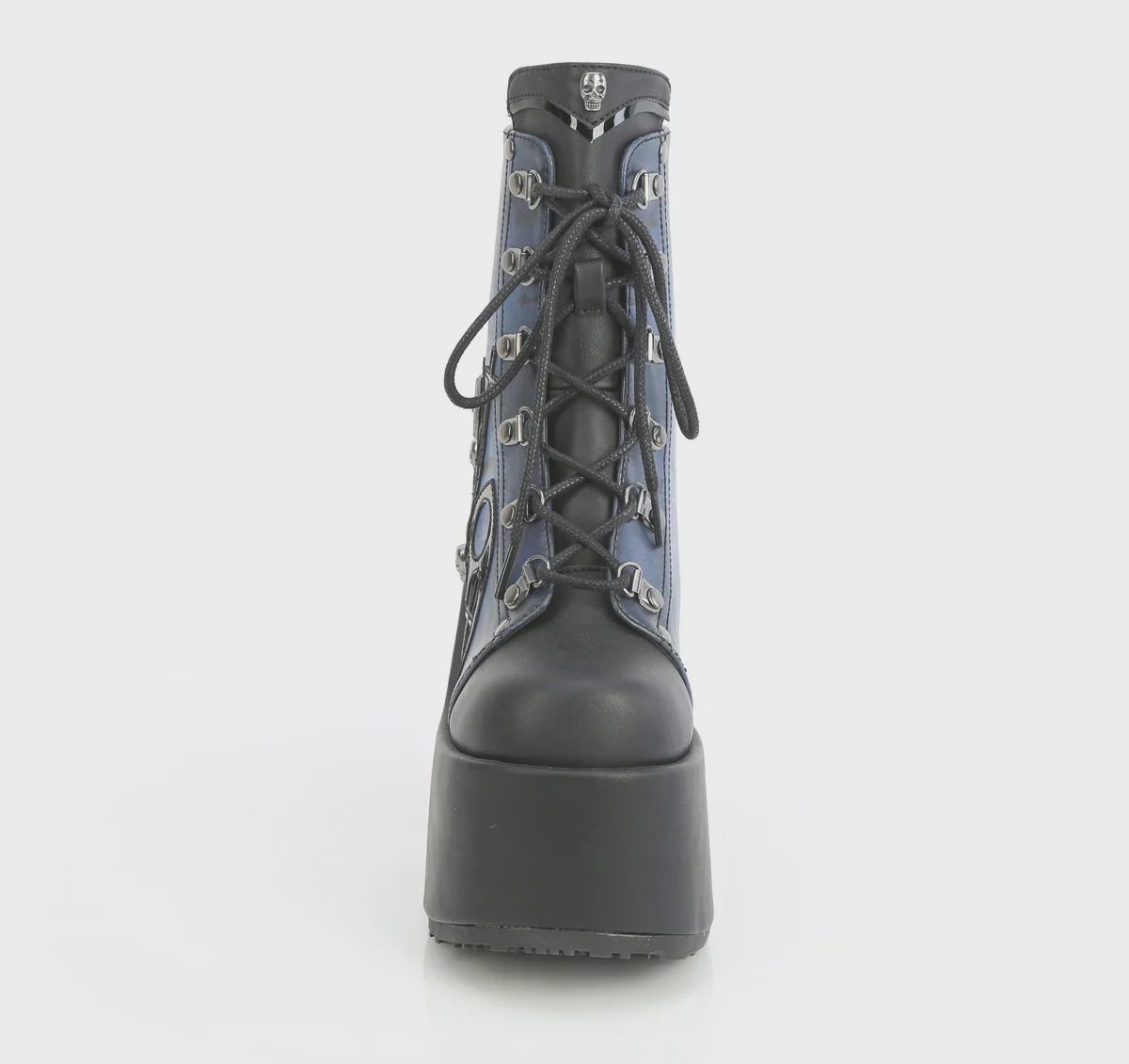 Heeled Platform Boots CAM-203-PT/BVL [BLUE]