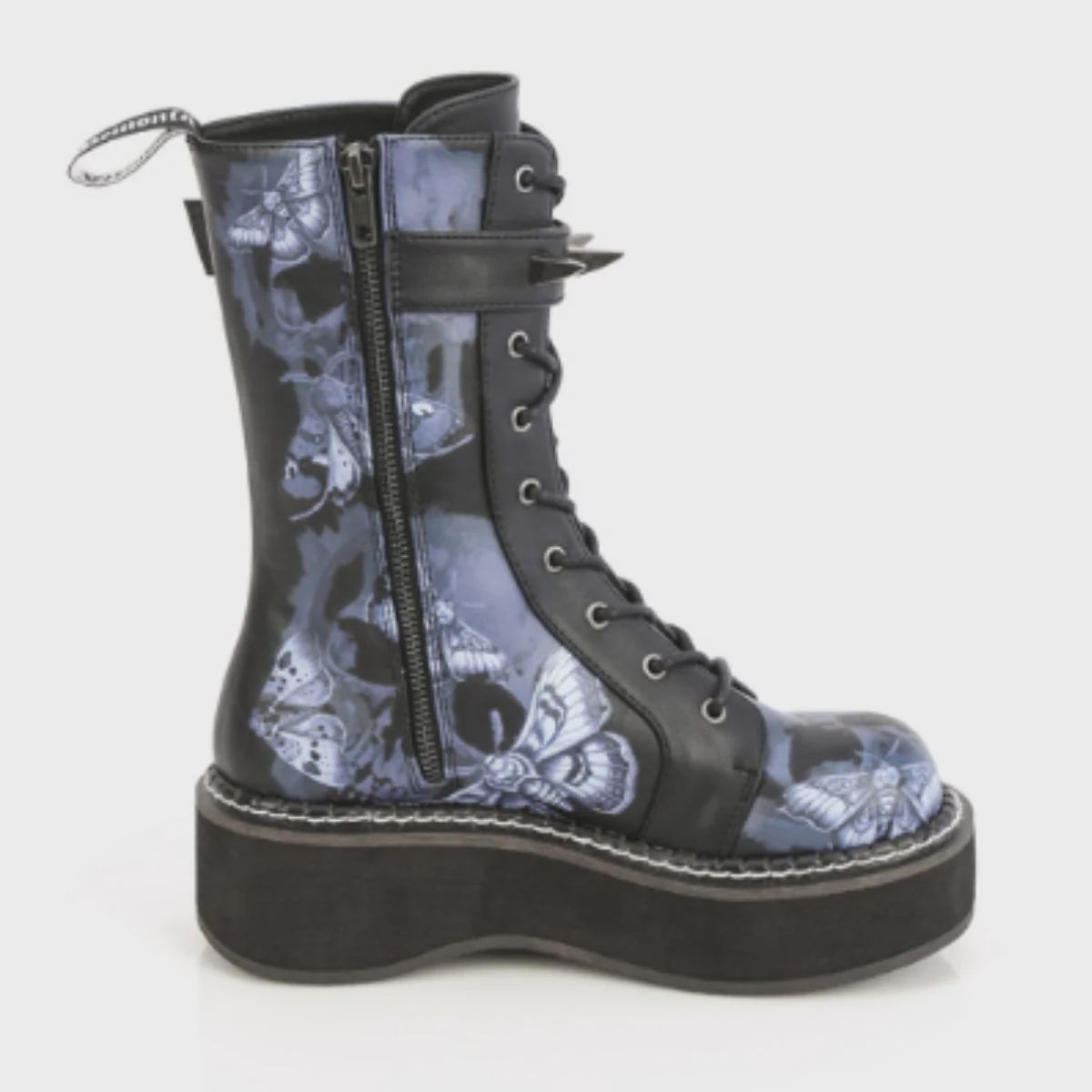 Deathmoth Mid-calf Boots EMI-352-PT/BVL [BLUE]