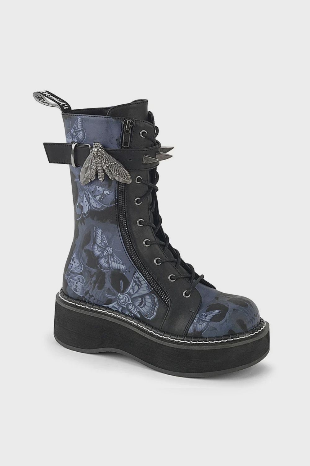Deathmoth Mid-calf Boots EMI-352-PT/BVL [BLUE]