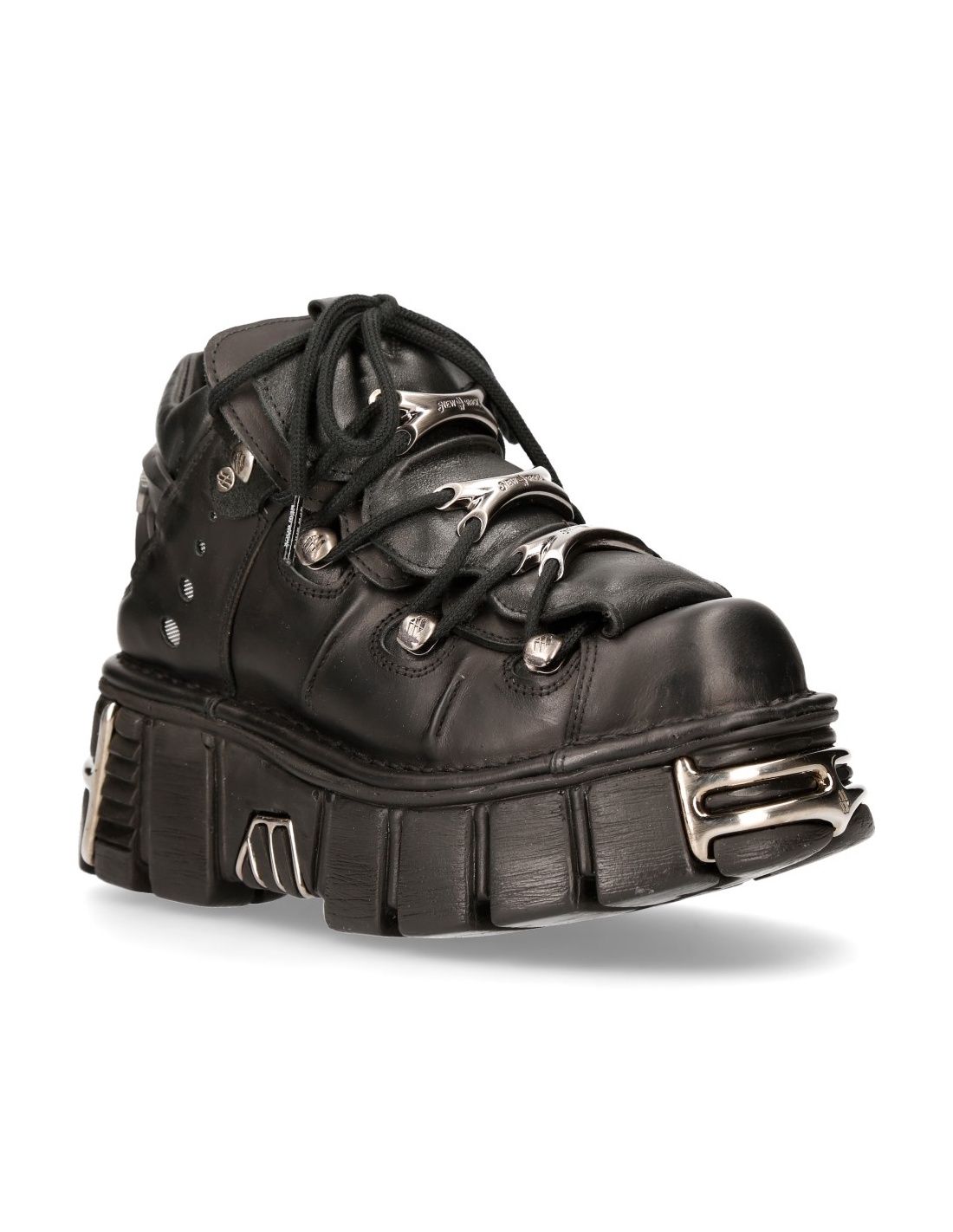 Metallic Platform Leather Shoes - M-106-S1