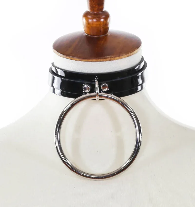 Varnished Leather Choker FCK104P