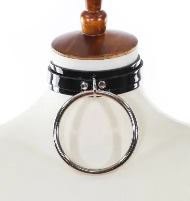 Varnished Leather Choker FCK104P