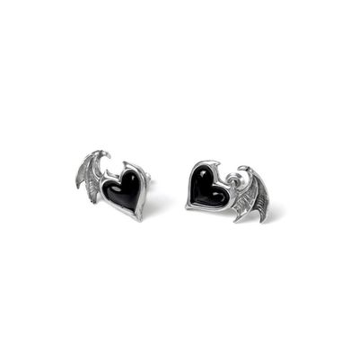 Black Soul Studs Earrings [E444]
